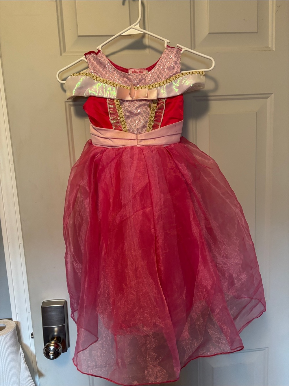 Adonna Hot Pink Princess Dress with Shimmer Accents